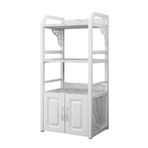 Çok fonksiyonlu Bağımsız Banyo Depolama Dolabı Metal Çerçeve Raflar Su Geçirmez ve Paslanmaz Mikrodalga Standı Istikrarlı Tasarım 48x19.7x13.8 inç Ev nization için