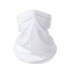 Çok Fonksiyonlu Başlık, Eşarp, Eşarp, Şapka - Güneş Koruyucu, Toz Geçirmez, Nefes Alabilir, Spor Açık Hava Yoga Bisikleti için Ter Emici (2 adet), beyaz, L