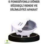 Çok Fonksiyonlu Döner Rende Süzgeç Hazneli Ergonomik Sebze Doğrayıcı Nemere - Renkli