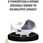 Çok Fonksiyonlu Döner Rende Süzgeç Hazneli Ergonomik Sebze Doğrayıcı - Renkli - standart