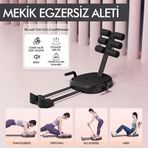 Çok Fonksiyonlu Mekik Aleti Ev Kol Üst Vücut Karın ve Core Egzersiz Cihazı Pilates Çorabı Hediye (Siyah)
