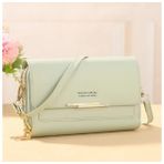 Çok fonksiyonlu mini-büyük Crossbody omuzdan askili çanta (Açık Yeşil)