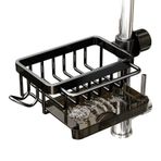 Çok fonksiyonlu mutfak lavabo Caddy alüminyum sünger tutucu ve musluk nizer uzay tasarrufu lavabo aksesuarları mutfak şık lavabo depolama çözümü