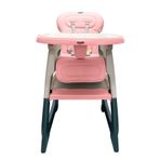 Çok Fonksiyonlu Pembe Mama Sandalyesi/Masa-sandalye Takımı 6 Ay - 4 Yaşa Kadar (BC20P) PEMBE