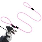 Çok Fonksiyonlu Şekil 8 Yastıklı Baş Boyundan Bağlamalı Yürüyüş Eğitimi Yansıtıcı Kayma Kurşun Köpek Namlu Tasması (Pembe)