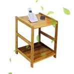 Çok fonksiyonlu taşınabilir el kamyon ve arabası bambu 2/3 katmanlı depolama rafı evrensel tekerlekler mutfak ve oturma odası için 4 35x38x50cm