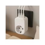 Çok Fonksiyonlu Tekli Priz Ve 3 Usb Çıkışlı Hızlı Şarj Adaptörü
