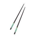 Çok Kullanımlık Bambu Çin Çubuğu (Chopsticks) Siyah-Yeşil Desenli 23 cm - 2 Adet