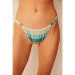 Çok Renkli Çizgili Simli Nature Side Bikini Altı - 42