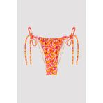 Çok Renkli Desenli Retro Bağlamalı Bikini Altı - 42