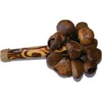 Çok Renkli Doğal Nut Marakas, Renkli ve Eğlenceli Sesli Süsler - Seçenek 1 - Açık Bej