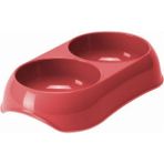Çok Renkli Gusto Köpek ve Kedi Mama Kabı Kırmızı 2X200 ml Plastik 200 ml Manuel