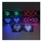 Çok Renkli Led Işıklı Şarjlı Parti Gözlüğü Kablosuz Yılbaşı Düğün Eğlence HJ-LRG01