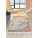 Çok Renkli Vintage Dokuma Pamuk Taban Kaymaz Kilim Klm091