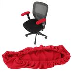 Çok yönlü Elastik Gerilebilir Sandalye Kol Dayama kapakları - Ofis Sandalyeleri Için çıkarılabilir Polyester Ve Poliüretan Koruyucular - Four Seasons Comfort Ile Evrensel Uyum (bordo alt)