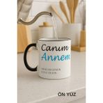 Çokaş Dijital Anne Yazı Baskılı Siyah Sihirli Kupa Su Bardağı - Yeşil - 330 ml