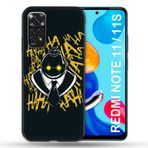 Cokitec Xiaomi Redmi Note 11 / 11S Manga Assassination Classroom Kuro için koruyucu kılıf, siyah