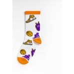 Çoklu Basketball Desenli /Basketbol Temalı Beyaz Unisex Çorap