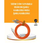 Çoklu Cihaz Dostu 120 W Hızlı Şarj Kablosu – Tek Kablo İle Her Cihaz Elinizin Altında Mir54528415