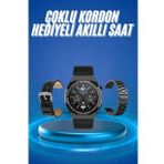 Çoklu Kordon Hediyeli Akıllı Saat Çağrı Cevaplama Müzik Dinleme Dokunmatik Ekran