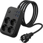 Çoklu Priz ve USB Şarj Ünitesi 4 Soket 2 Type C Güvenli Enerji Yönetimi - Çok Renkli - Belirtilmemiş