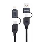 Çoklu Şarj Kablosu Usb+Type-C- Lightning+Pd 60W Süper Hızlı Şarj