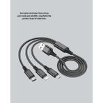 Çoklu USB Şarj Kablosu – 1,2m Hızlı Şarj, 3A Güçlü Akım - Belirtilmemiş - 30W Beyaz