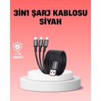 Çoklu USB Şarj Kablosu – 12M Hızlı Şarj 3A Güçlü Akım Nemere - Renkli
