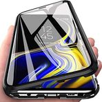 Colala Honor 90 Pro Manyetik Kapak Manyetik Adsorpsiyon Teknolojisi Metal Çerçeve Kasa Alüminyum [Ön ve Arka 9H Temperli Cam] 360° Tam Koruma Ultra İnce Kılıf - Siyah