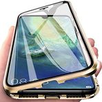 Colala Oppo Reno 12 Manyetik Kapak Manyetik Adsorpsiyon Teknolojisi Metal Çerçeve Kasa Alüminyum [Ön ve Arka 9H Temperli Cam] 360° Tam Koruma Ultra İnce Kılıf - Pembe