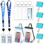 Colarr Cruise Essentials Set Dahil 4 Parça Cruise Bagaj Etiketleri Tutucu Metal Döngü ile 2 Adet Ayarlanabilir Cruise Boyunluklar 2 Adet Su Geçirmez Telefon Kılıfı 4 Adet Mıknatıs Kanca Cruise