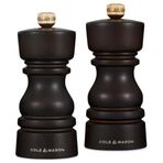 Cole & Mason H233017 Londra Çikolata Ahşap Tuz ve Karabiber Değirmeni Seti, 130 mm, Hassas + Karbon/Seramik Mekanizmaları, Ayarlanabilir Öğütmeli Tuz ve Karabiber Değirmenleri, Kayın Ağacı, Hediye