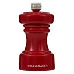 Cole & Mason Hoxton Karabiber Değirmenleri - Sofralık Karabiber Değirmeni - Doldurulabilir Karabiber Değirmeni - Mutfak ve Ev Aksesuarı - Karbon Çelik Mekanizmalı Karabiber Değirmeni - 4'', Kırmızı