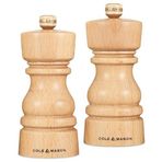 Cole & Mason London Doğal Kayın Tuzu ve Karabiber Değirmeni Seti, 130 mm, Hassas + Karbon/Seramik Mekanizmaları, Ayarlanabilir Öğütmeli Tuz ve Karabiber Değirmenleri, Kayın Ağacı, Hediye Seti