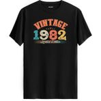 Colermi 1982 Vintage Echo Tişört - Siyah - 2XL
