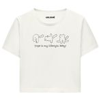 Colermi Kadın Crop Tişört - Siyah Yoga Temalı Kedili Pamuklu Tshirt (Ekru, L-XL)