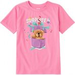 Colermi Pamuk Kumaş Çocuk Tişörtü – Surprise Bear Ayıcık Baskılı Çocuk T-Shirt - Pembe - 3 - 4 Yaş