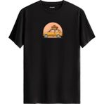 Colermi Vintage Araba Baskılı Tişört - Siyah - XL