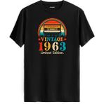 Colermi Vintage Tişört – 1963 Mixtape Kaset Tasarımı - Siyah