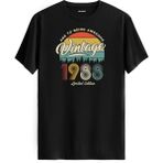 Colermi Vintage Tişört- 1988 Nostalji - Siyah - XL
