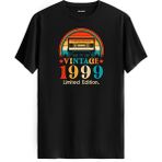 Colermi Vintage Tişört – 1999 Mixtape Kaset Tasarımı - Siyah