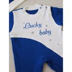 Colezium 0-3 3-6 Ay Lucky Turk Nakışlı Es Çizgi Boy Şapkalı Erkek Bebek Tulumu Lacivert - Renkli