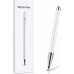 Colezium Huawei Y7 2018 Uyumlu Dokunmatik Stylus Kalem Disk Uçlu Hassas Beyaz Tablet Telefon Çizim Kalemi