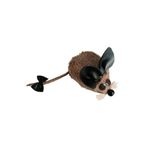 colezium Kedi Oyuncağı Bıyıklı Peluş Fare 4,5 x 6-15 cm Taba