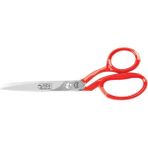 Colezium Rıza 3257-9 Tekstil / Yatık Konfeksiyon Makası No: 9 Inç / 22,86 cm - Nikel Kaplama, Kırmızı Saplı, Mikro Tırtıllı - Çok Renkli