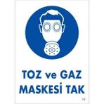 Colezium Toz ve Gaz Maskesi Uyarı Levhası 25X35 Kod:18 - Tek Ebat - 1 Adet