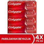 Colgate Beyazlatıcı Diş Macunu 75 ml x 4 Parıldayan Beyazlık Özelliği ile Güçlü Temizlik