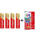 Colgate Diş Macunu Misvak 75 Ml 4 Adet + Extra Clean Colors Diş Fırçası 3Lü