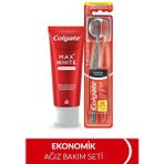 Colgate Max White 75 ml Diş Macunu, Siyah 1+1 Diş Fırçası