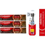Colgate Mikro Charcoal Hassas Yumuşak Fırça 3 + 2 Optic White 125 ml Aktif Kömür Beyazlatıcı Diş Macunu
